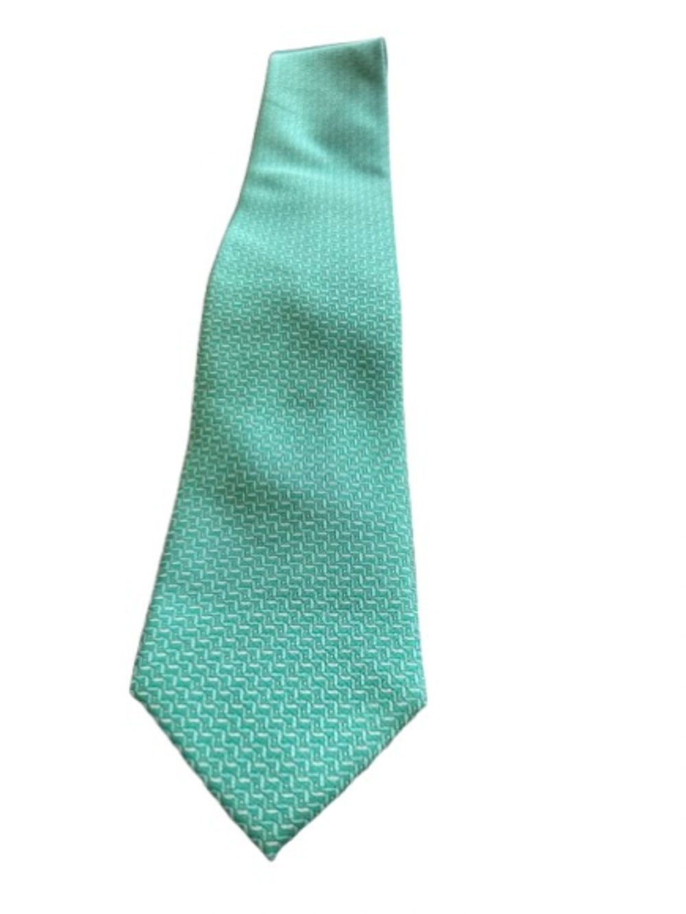 Michael Kors Teal Geometric Silk Tie